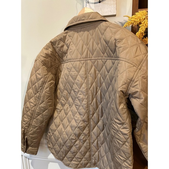 NWOT BKE Quilted Lightweight Shacket Jacket Portabella Tan Brown Women's Small - Picture 9 of 16